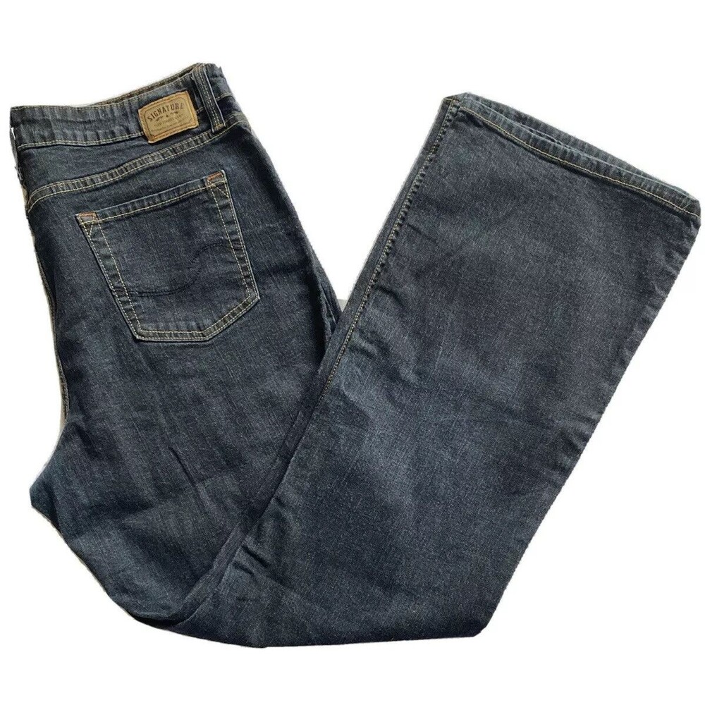 Levis Signature Womens At Waist Bootcut Dark Blue Denim 5 pocket 16 M